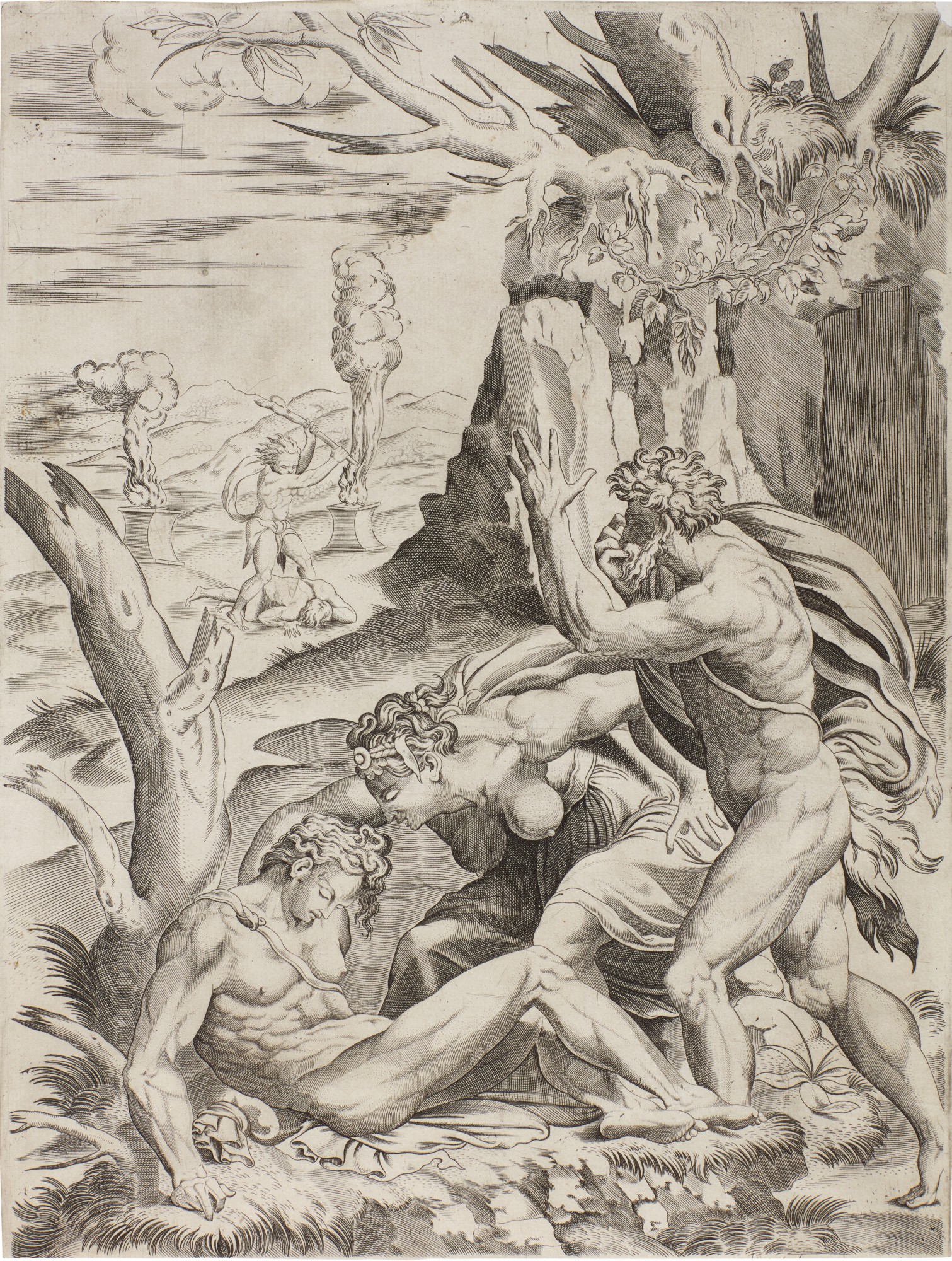 Adam and Eve Mourning the Death of Abel (Le Blanc (Soye) 4)