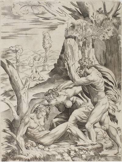 Adam and Eve Mourning the Death of Abel (Le Blanc (Soye) 4)