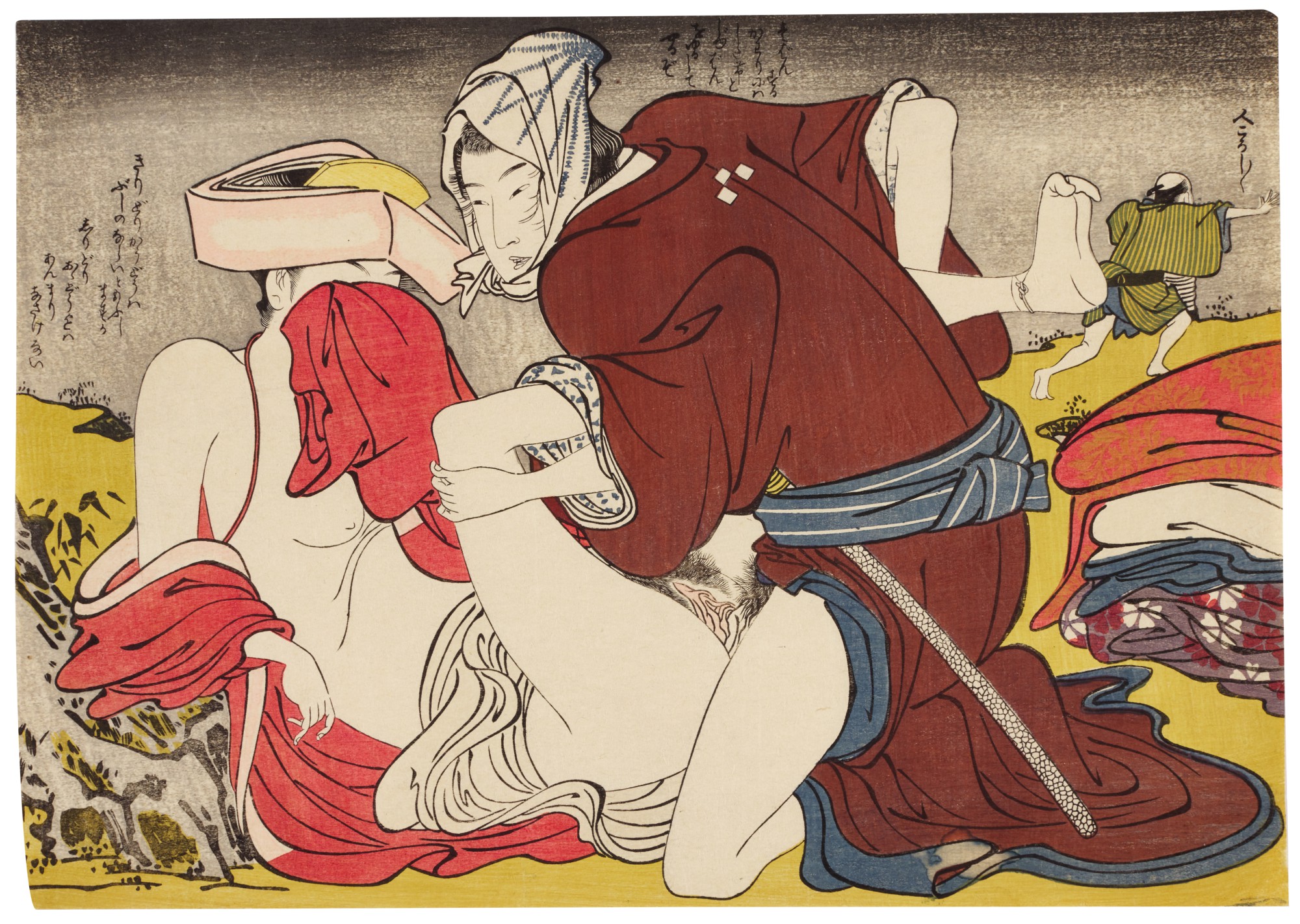 The Sokolov Collection — Attributed to Katsukawa Shuncho, (active circa 1780s – early 1800s), A young girl waylaid by a robber