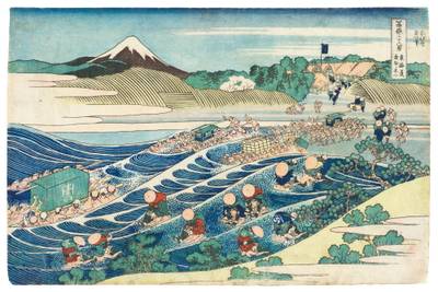 Katsushika Hokusai (1760-1849) Fuji from Kanaya on the Tokaido (Tokaido Kanaya no Fuji), Edo period, 19th century