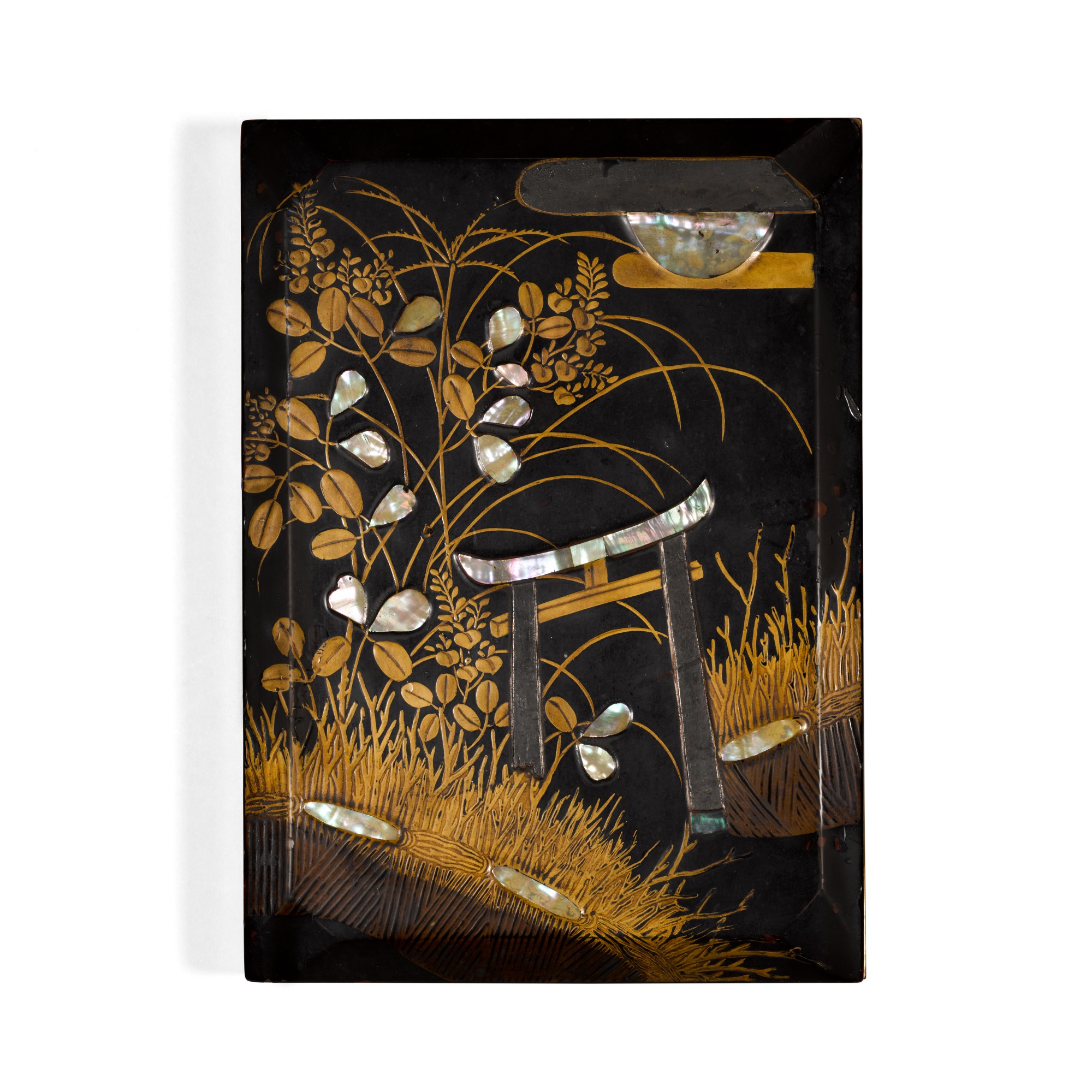 A shikishi-bako [box for square calligraphy paper] — Edo period, 17th century