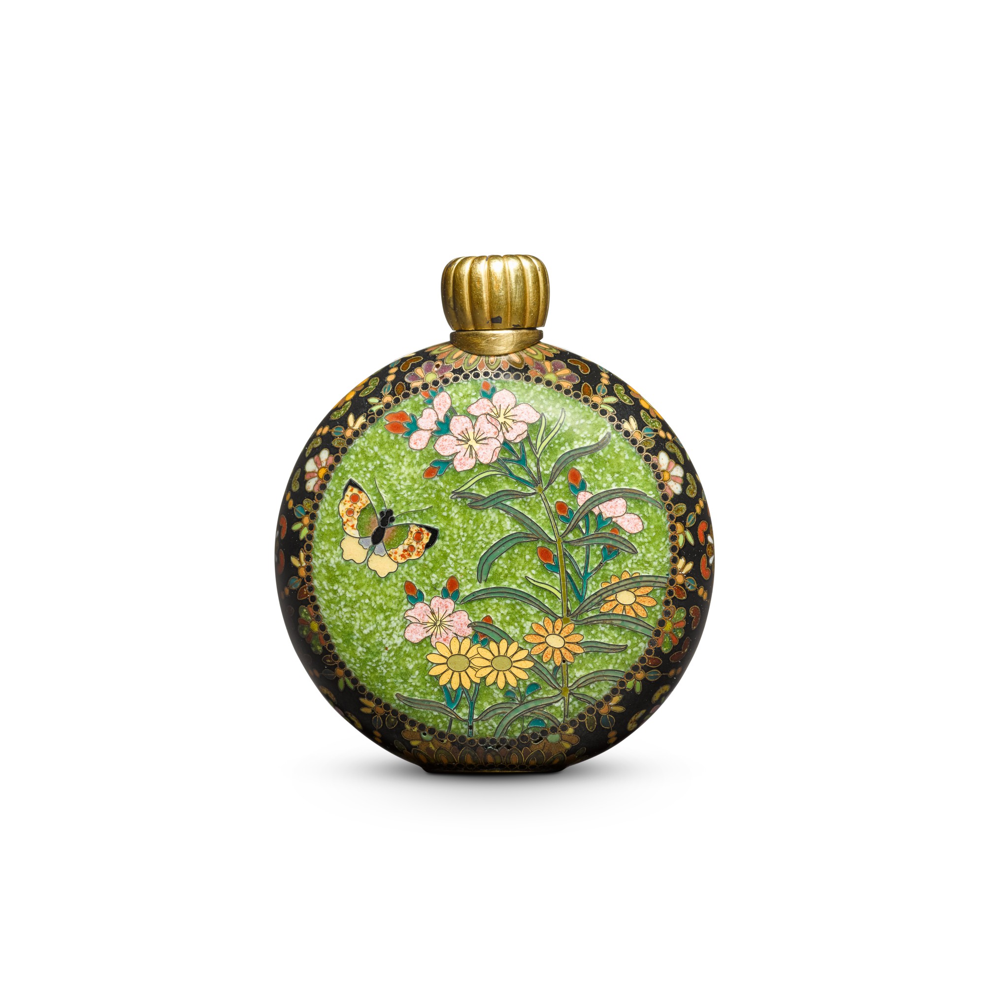 A cloisonné enamel scent bottle — Signed Kyoto Namikawa (workshop of Namikawa Yasuyuki, 1845-1927) | Meiji period, late 19th century