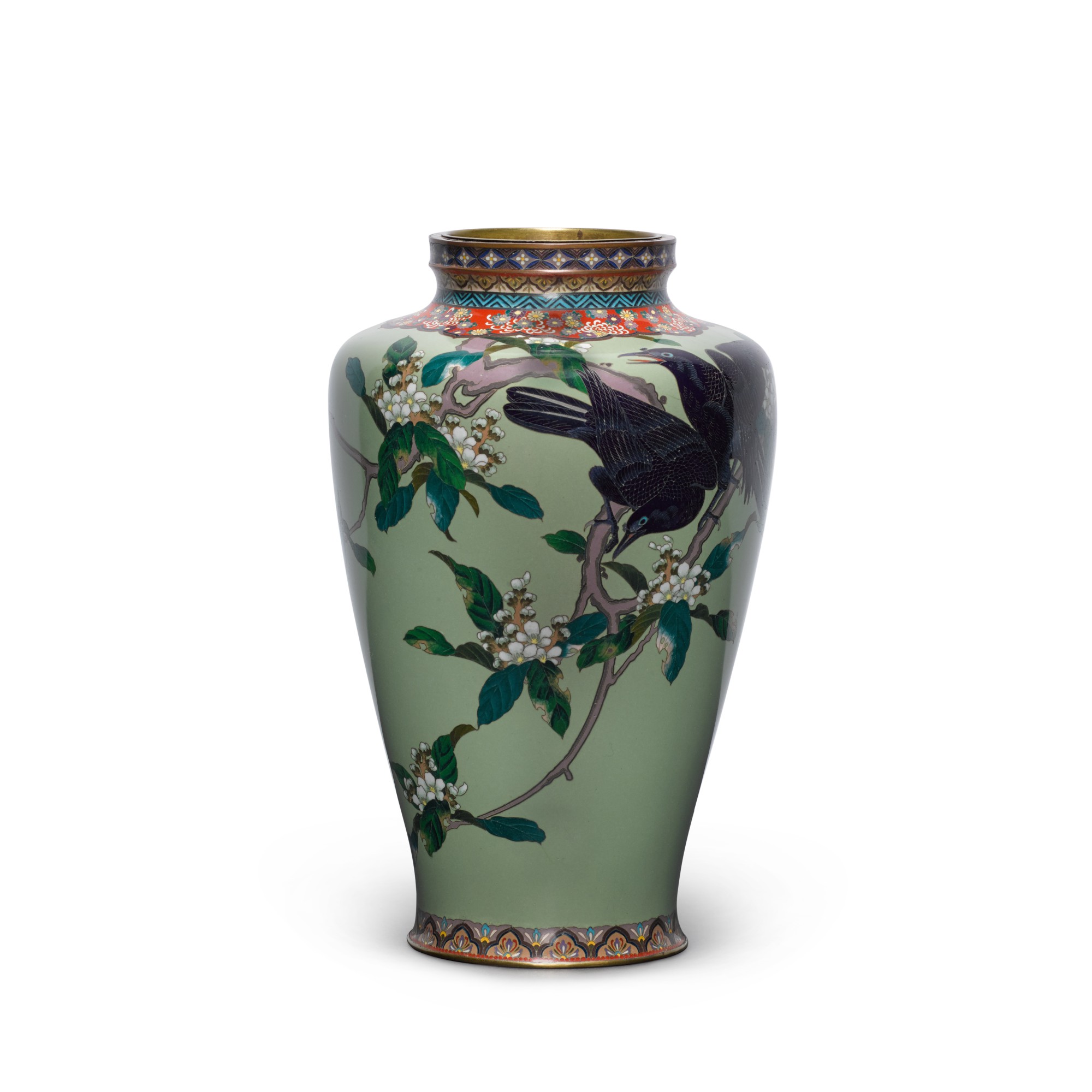 A cloisonné enamel vase — Seal of the Otani Tameshiro workshop | Meiji period, late 19th century