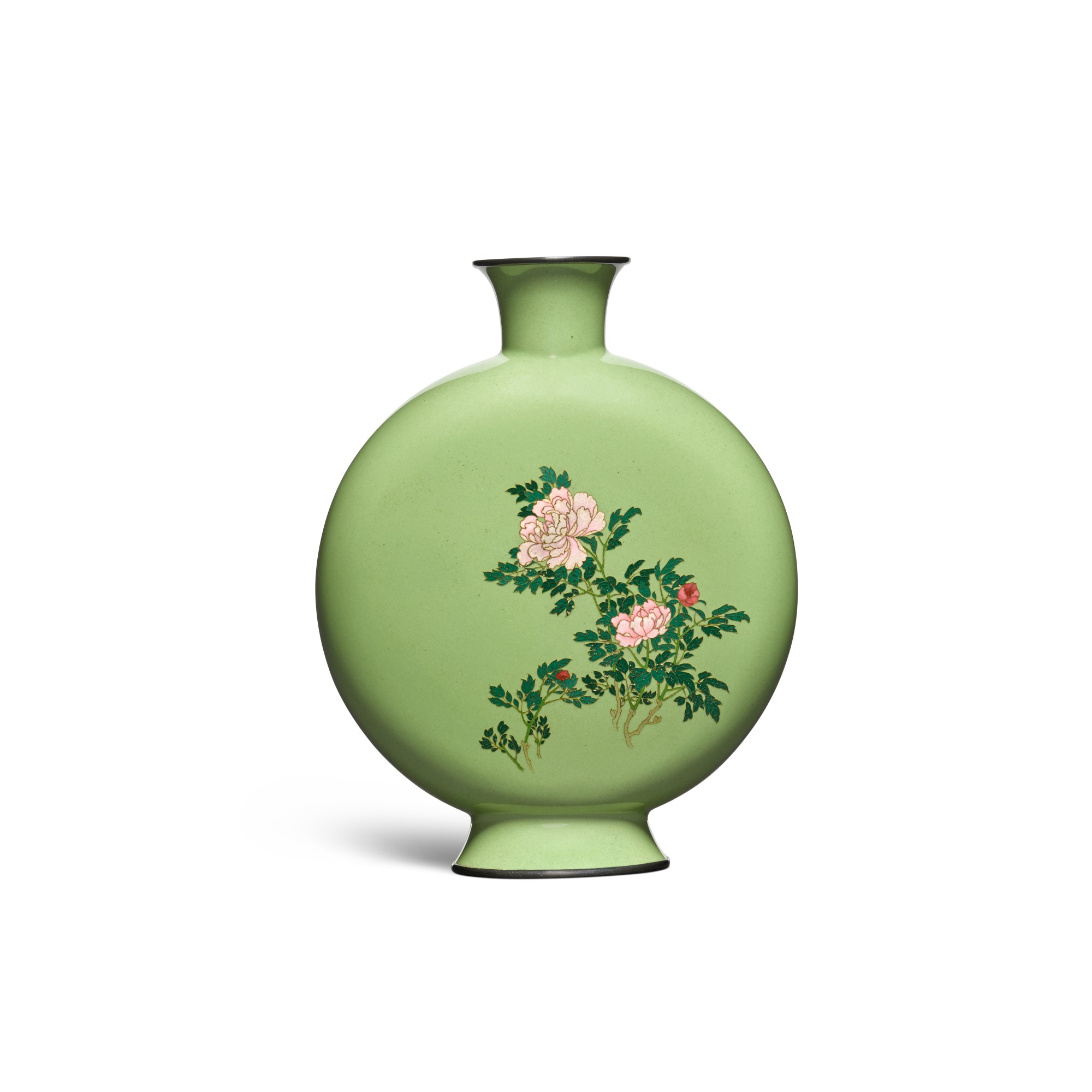 An impressive cloisonné enamel moon flask — Signed Kyoto Namikawa (workshop of Namikawa Yasuyuki, 1845-1927) | Meiji period, late 19th century