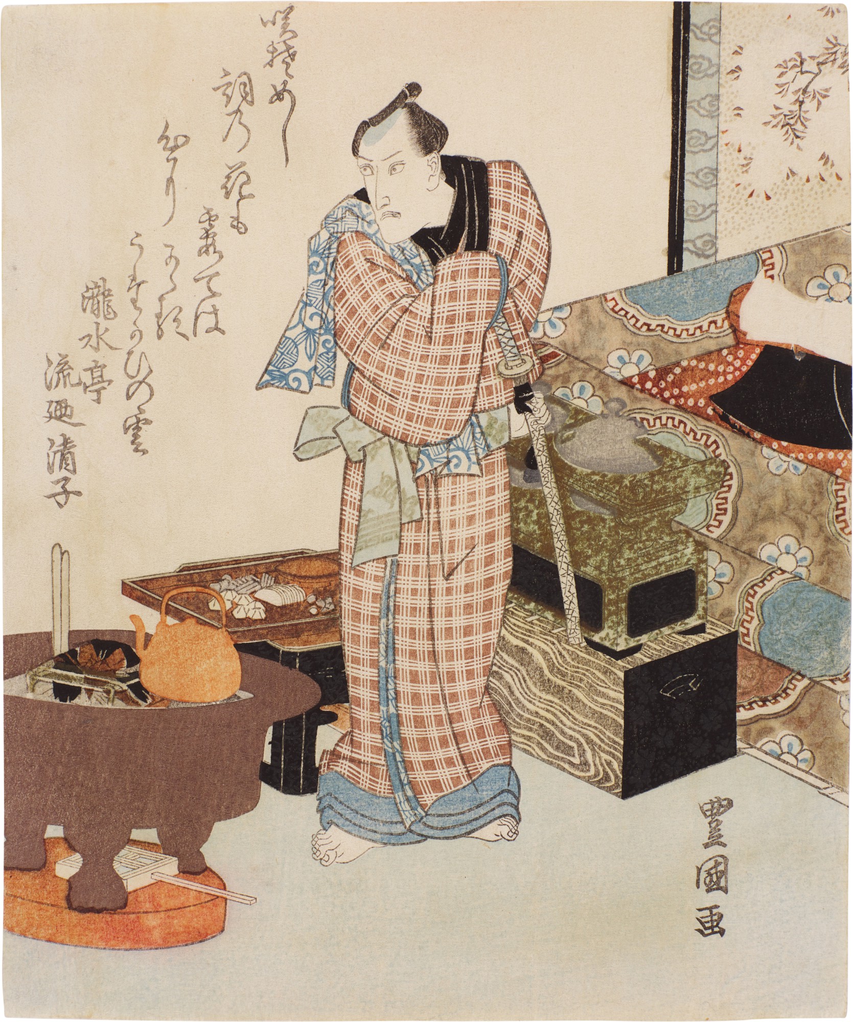 Ichikawa Danjuro in a pleasure quarter scene | Edo period, 19th century