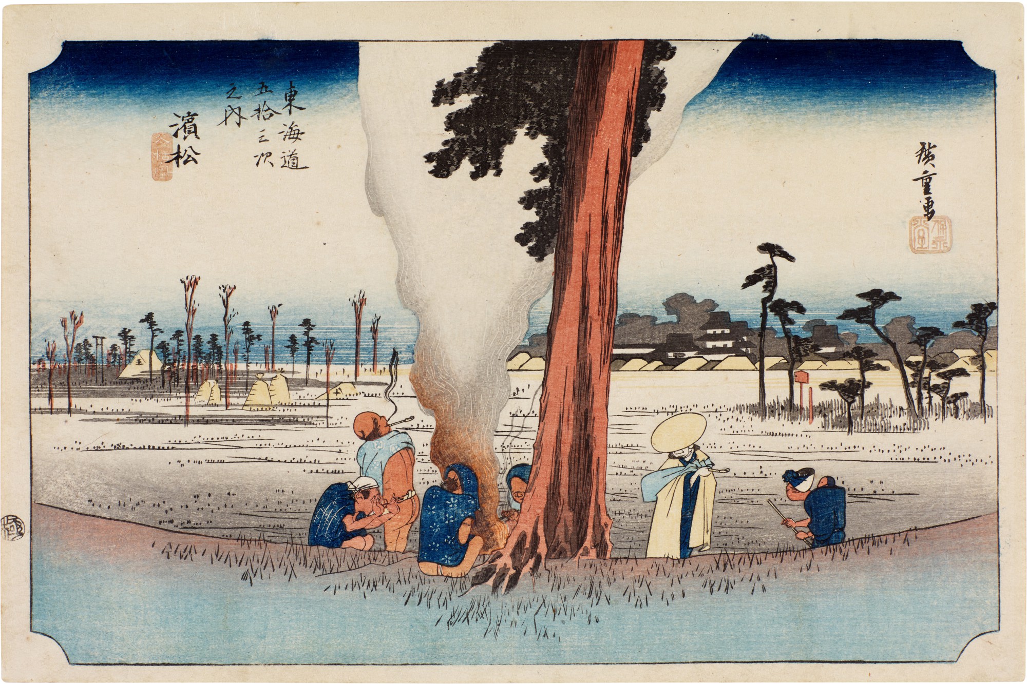 Utagawa Hiroshige — Hamamatsu: Winter Scene (Hamamatsu, fuyugare no zu) | Edo period, 19th century