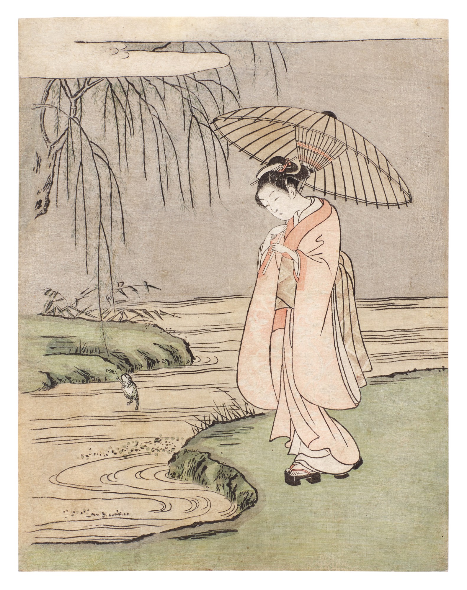 Visual Parody of the Calligrapher Ono no Tofu | Edo period, 18th century