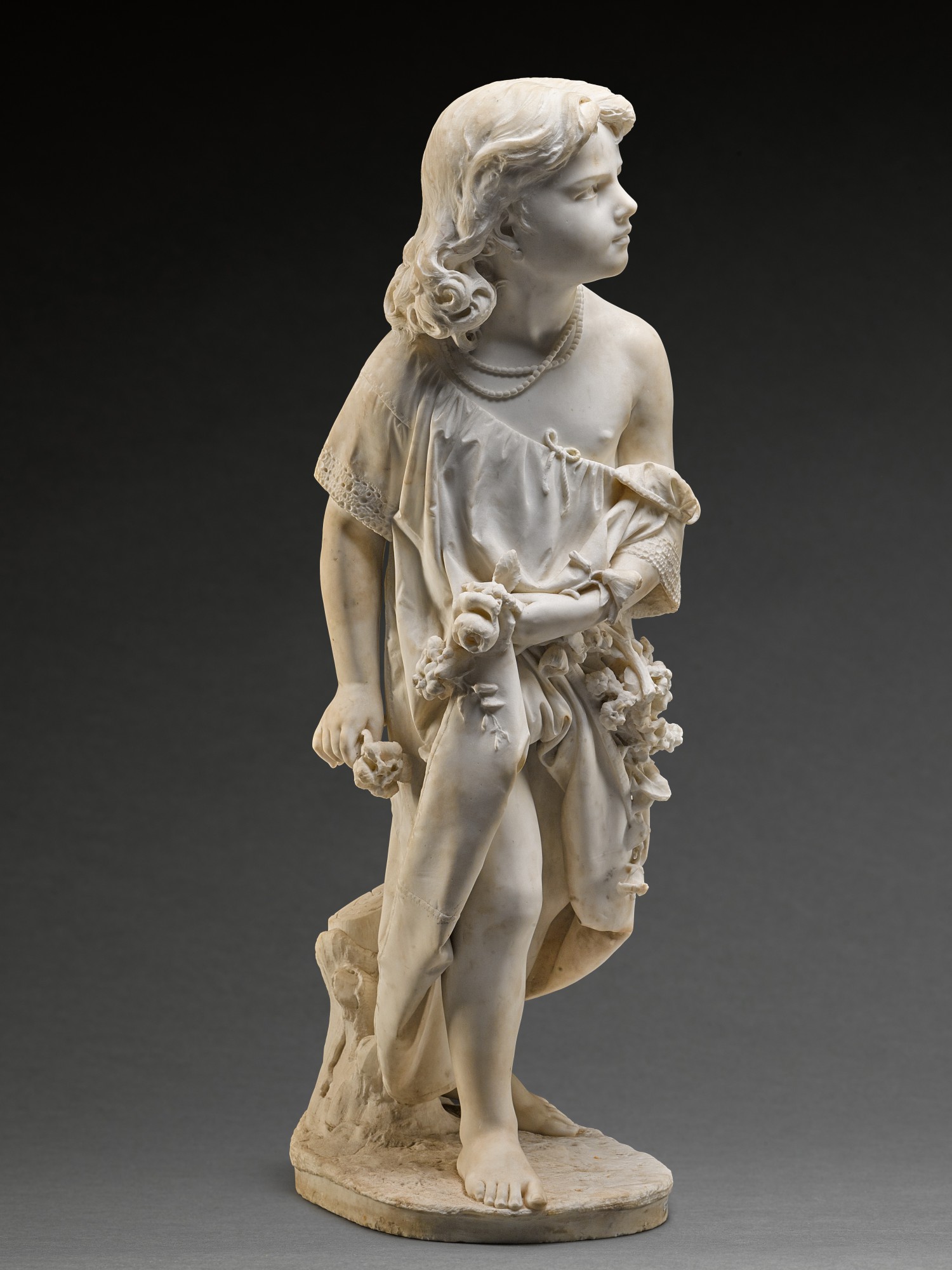 Silverio Martinoli — Standing Girl with Flowers