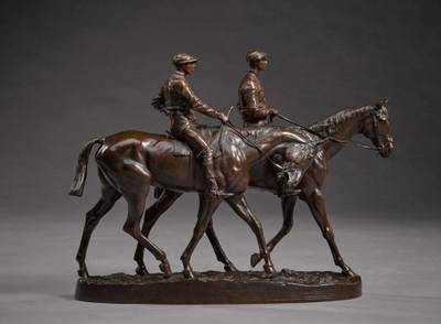 Chevaux de course et jockeys (Racehorses and jockeys)