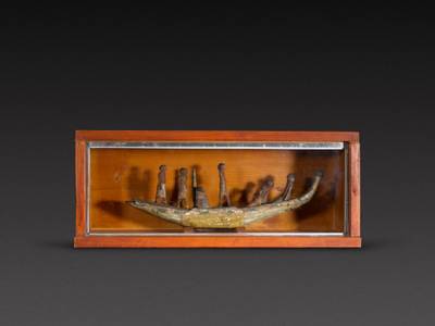 An Egyptian Polychrome Wood Model Boat