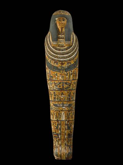 An Egyptian Polychrome Cartonnage Mummy Case