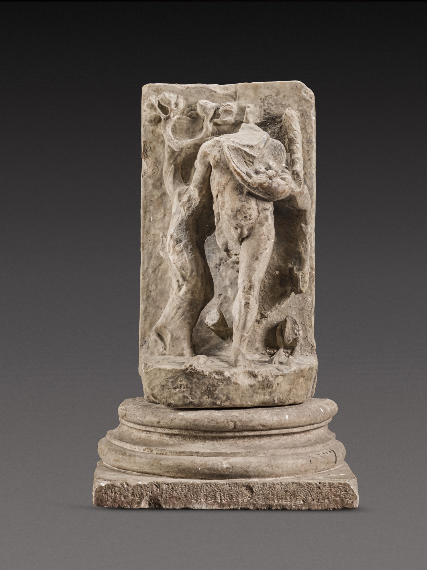 A Roman Marble Votive Relief to Silvanus — A Roman Marble Votive Relief to Silvanus, 2nd/3rd Century A.D.