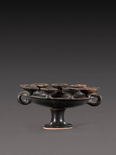 An Apulian Black-Glazed Kernos