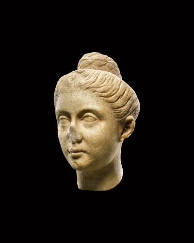 A Roman Marble Portrait Head of a Woman, mid 2nd Century A.D.