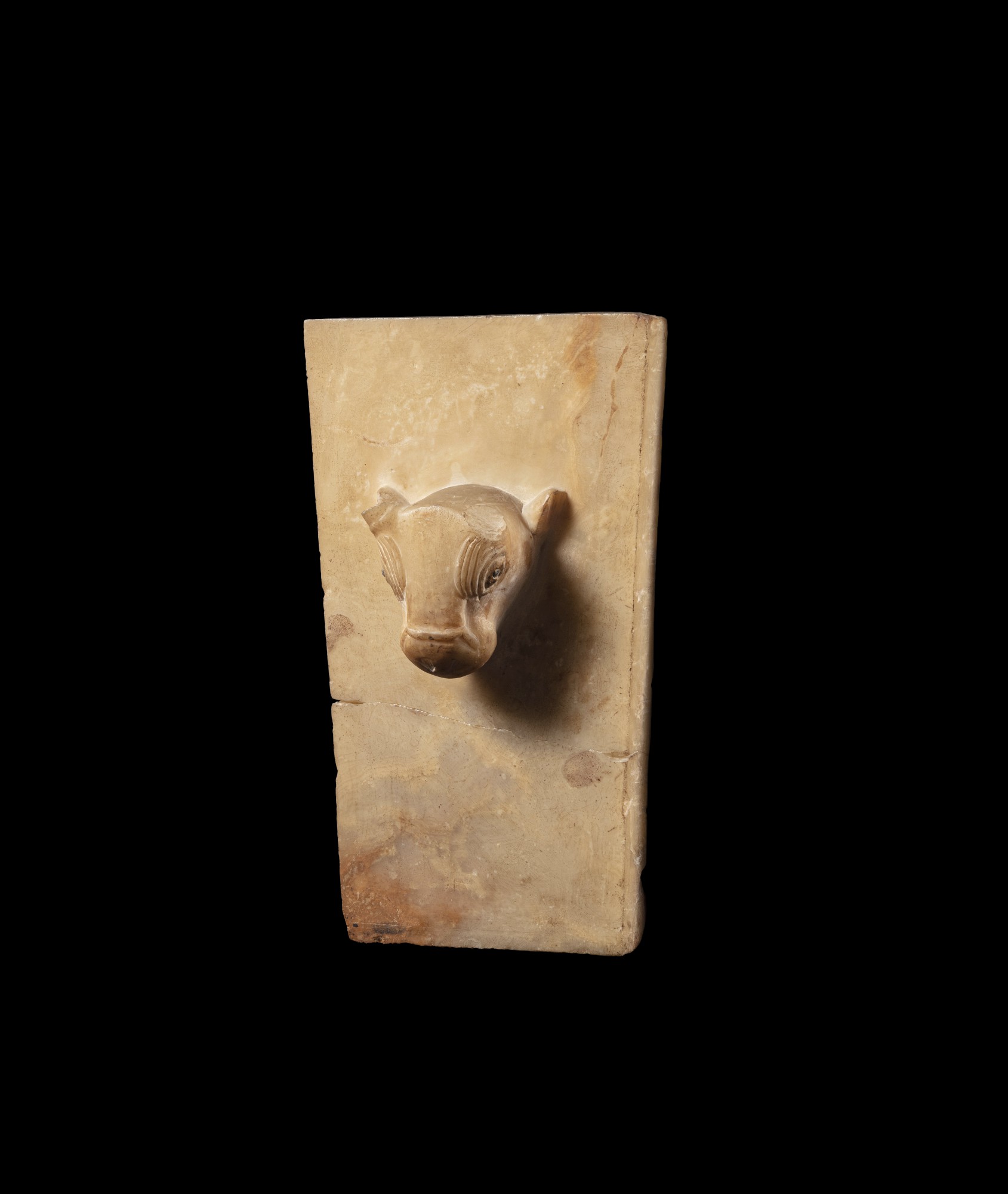 A South Arabian Alabaster Bull Stele, Qataban — A South Arabian Alabaster Bull Stele, Qataban, 3rd Century B.C./1st Century A.D.