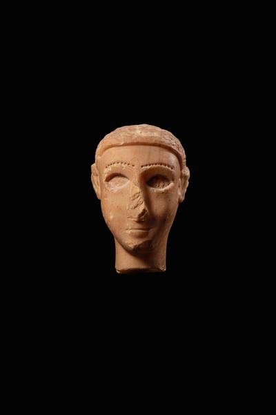 A South Arabian Alabaster Head of a Man, 3rd Century B.C./1st Century A.D.