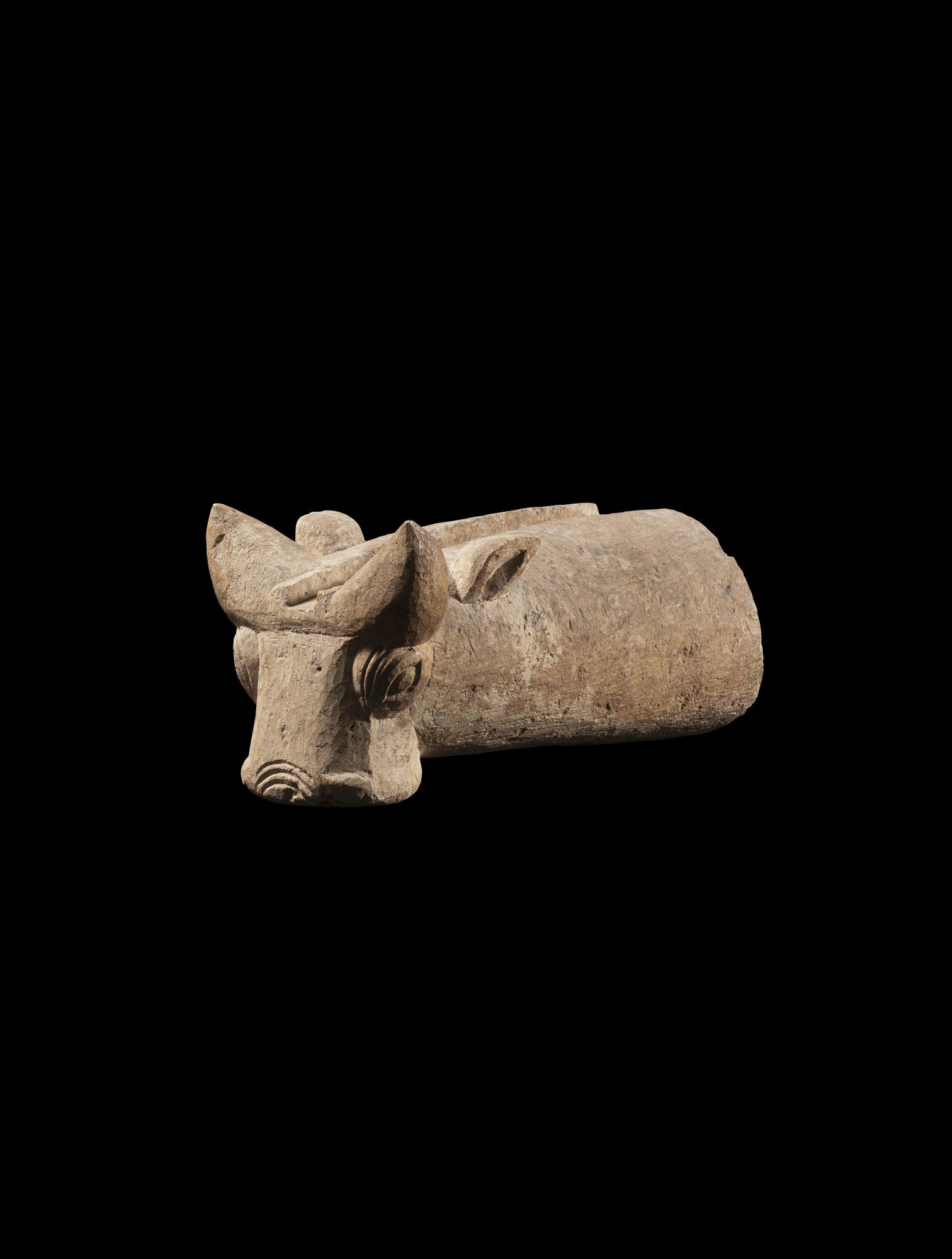 Unknown (Historical) — A Large South Arabian Limestone Libation Table Spout, 3rd Century B.C./1st Century A.D.