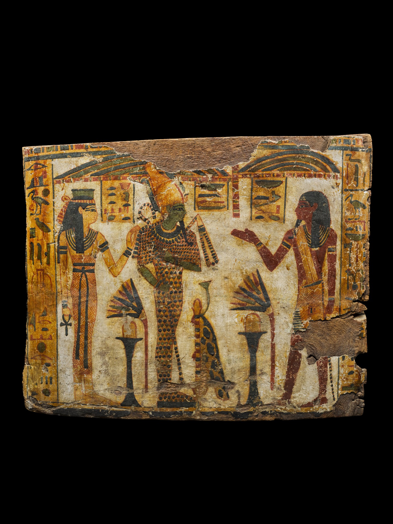 An Egyptian Polychrome Wood Coffin Panel — An Egyptian Polychrome Wood Coffin Panel, 21st/22nd Dynasty, 1075-716 B.C.