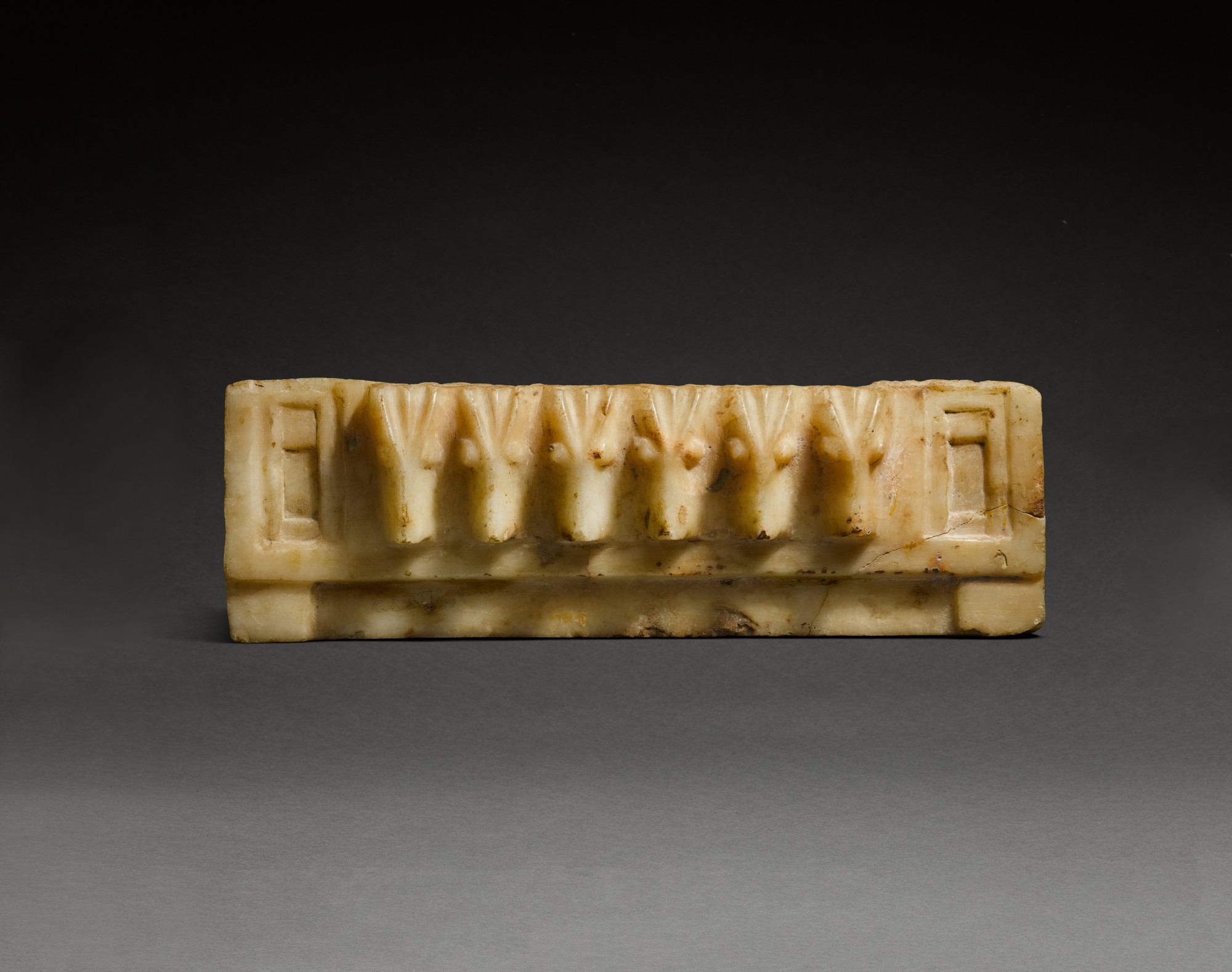 A South Arabian Alabaster Ibex Frieze, Qataban — A South Arabian Alabaster Ibex Frieze, Qataban, 3rd Century B.C./1st Century A.D.