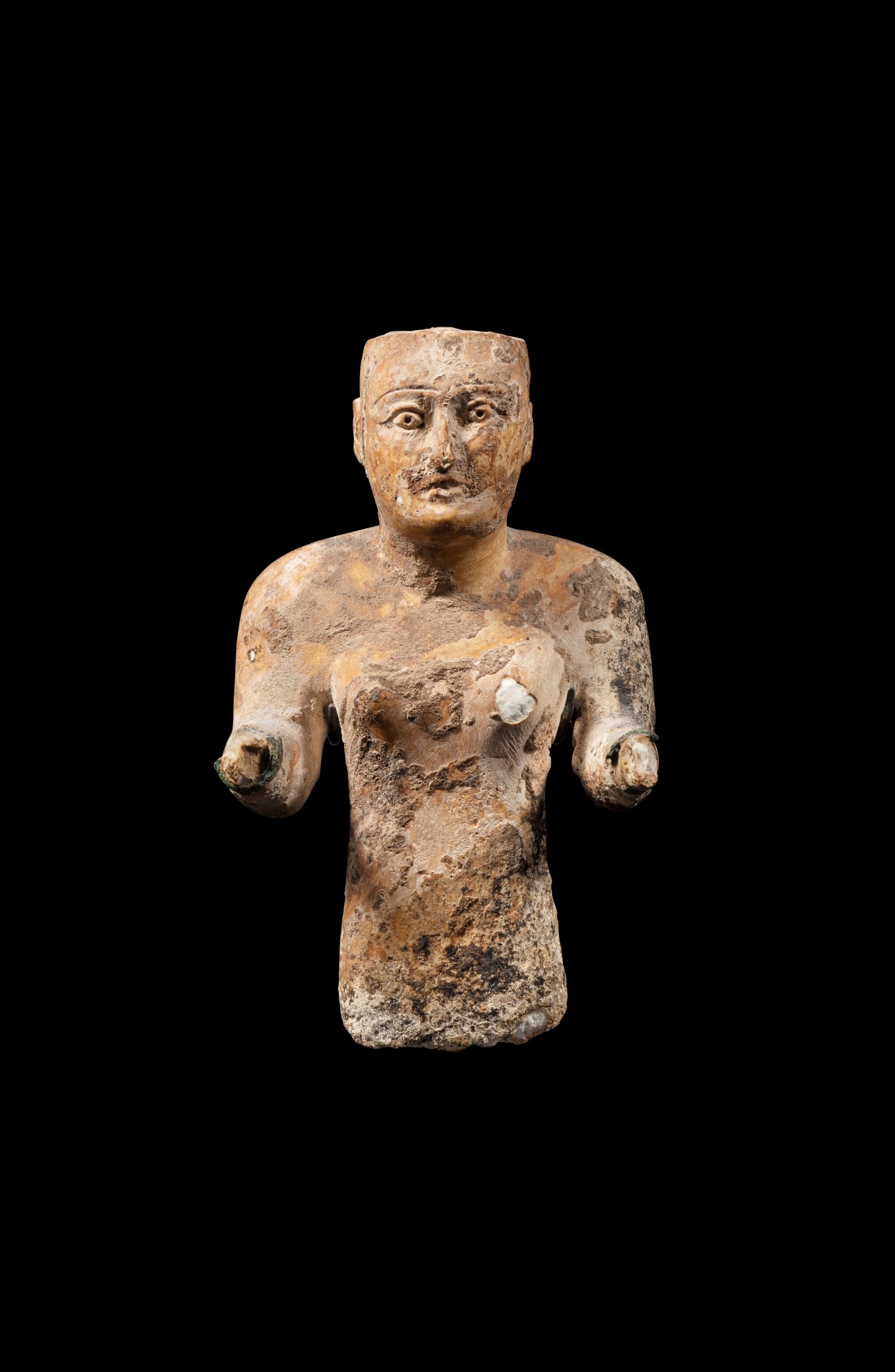 A South Arabian Limestone Figure — A South Arabian Limestone Figure, 3rd Century B.C./1st Century A.D.
