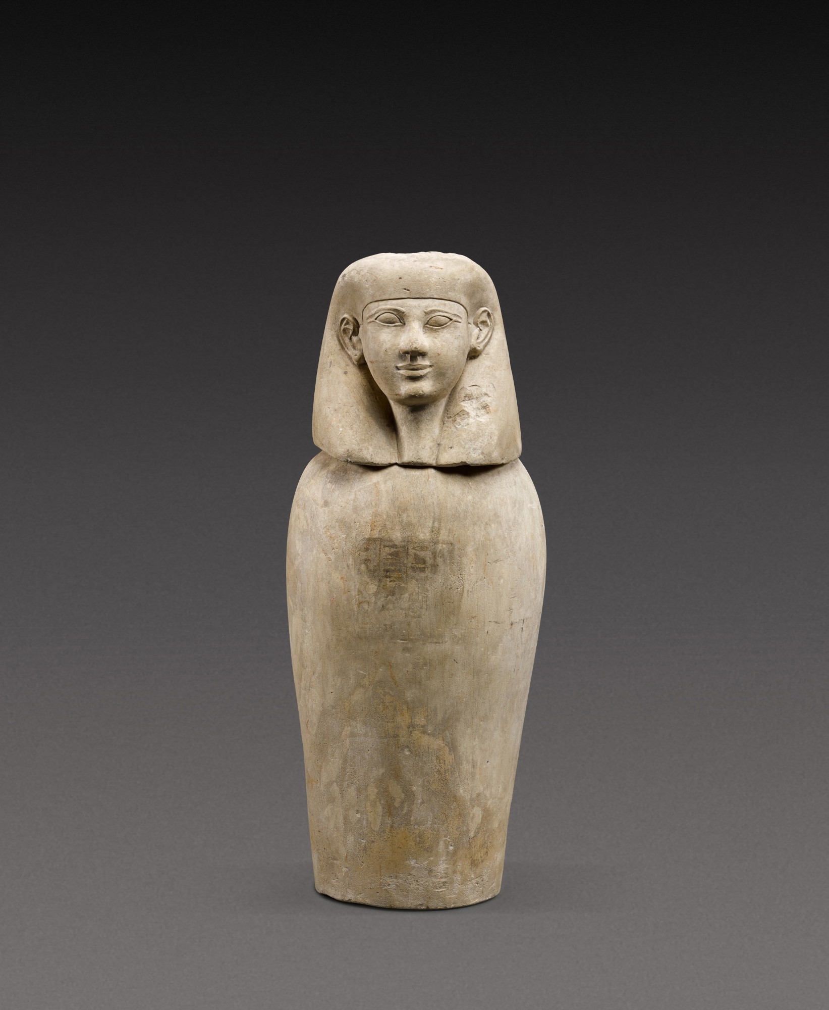 An Egyptian Limestone Canopic Jar — An Egyptian Limestone Canopic Jar, 19th Dynasty, 1292-1190 B.C.