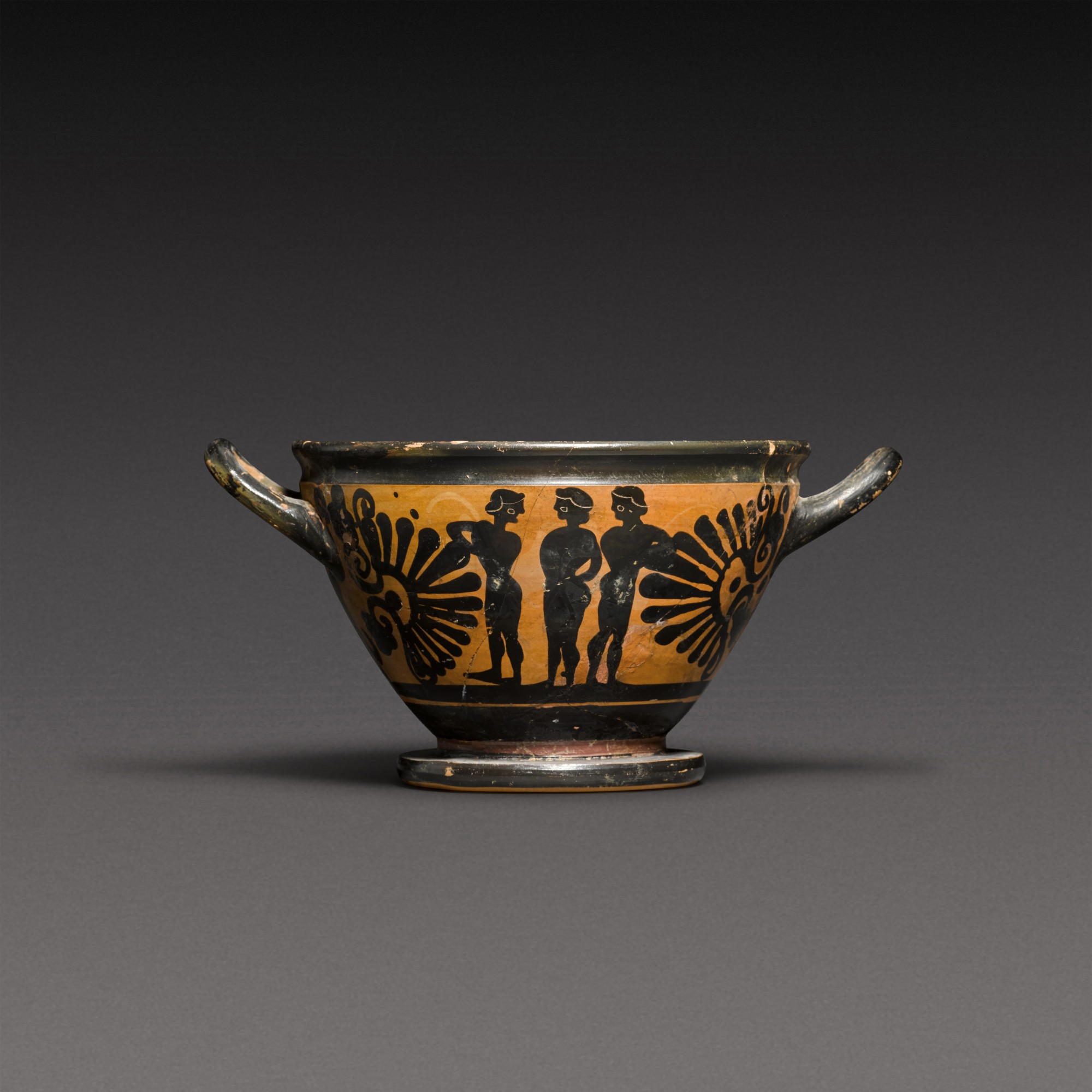 An Attic Black-figured Skyphos, circa late 6th Century B.C.