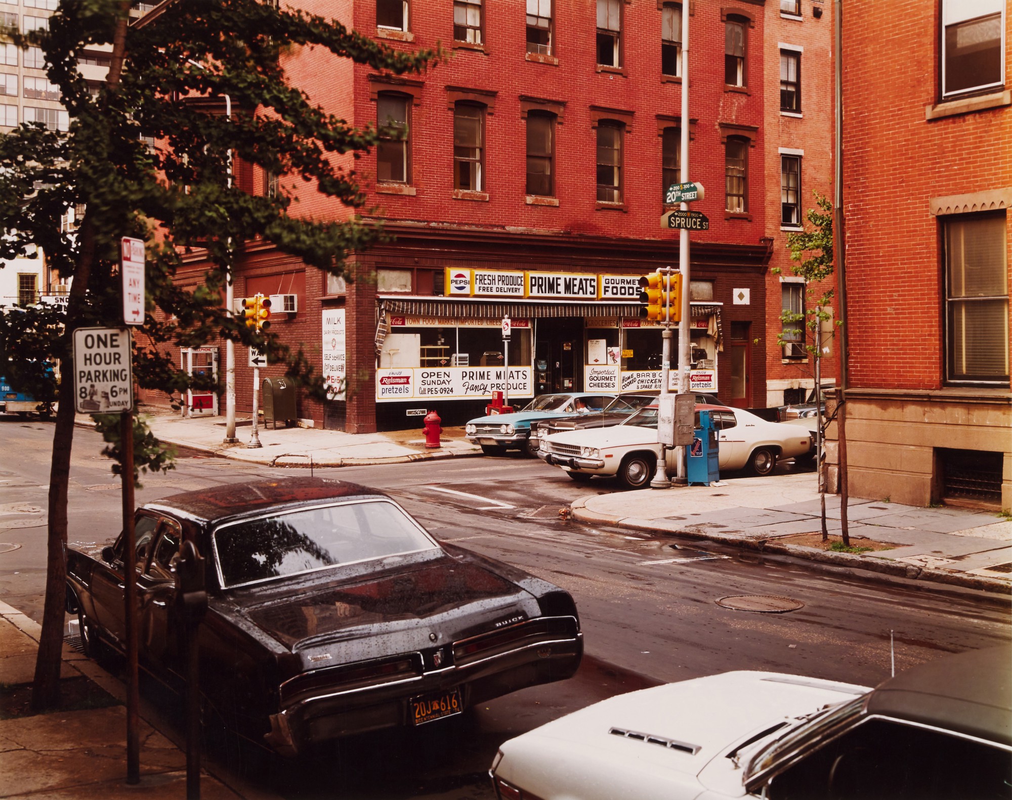 Stephen Shore — 'Twentieth Street and Spruce Street, Philadelphia, Pennsylvania', 21 June 1974