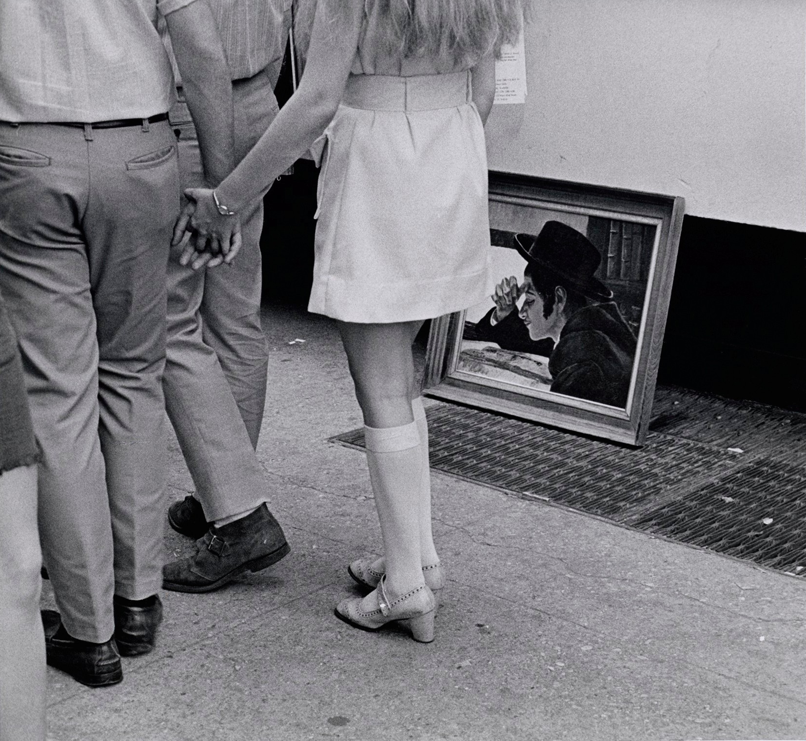 Unknown — 'Art Fair, Painting of Reader, Washington Square, NY', 1970