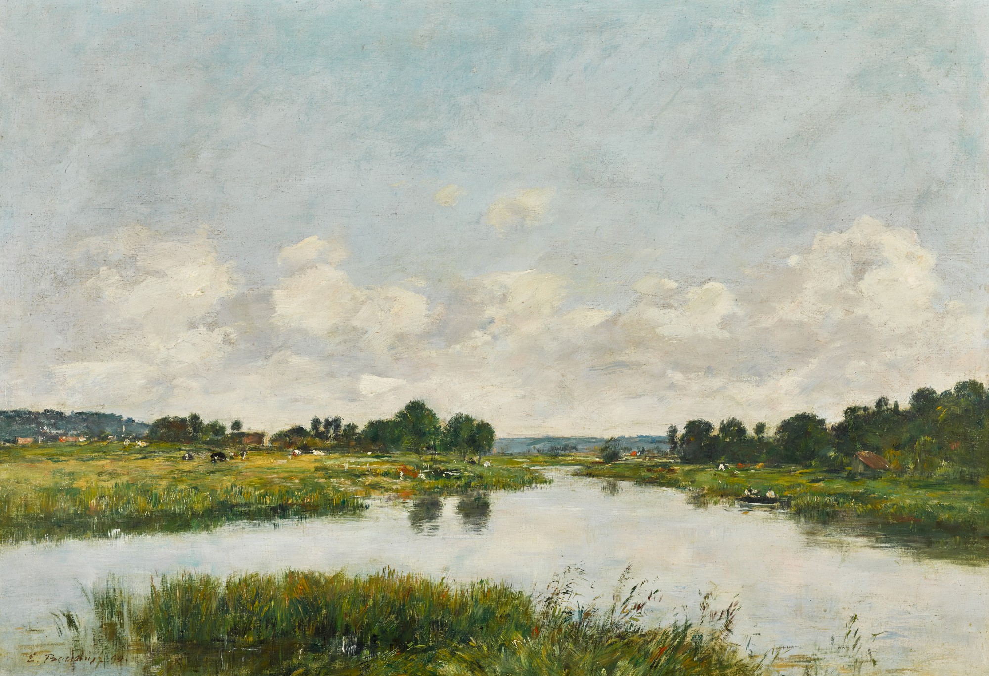 Eugène Boudin — La Rivière morte à Deauville