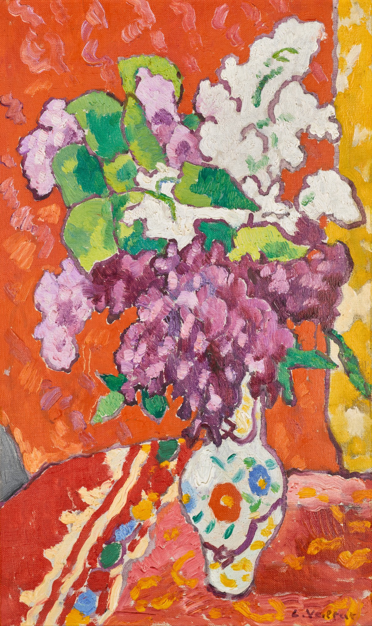 Vase de porcelaine, lilas