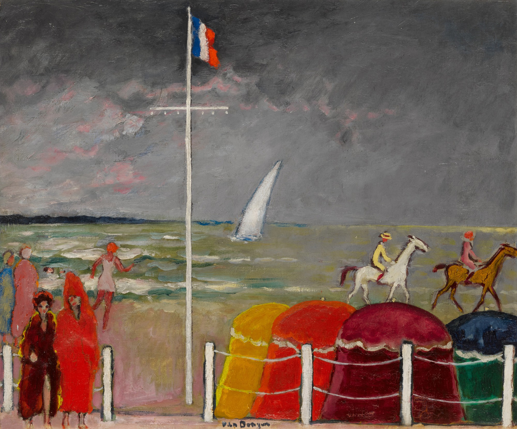 Kees van Dongen — La plage de Deauville