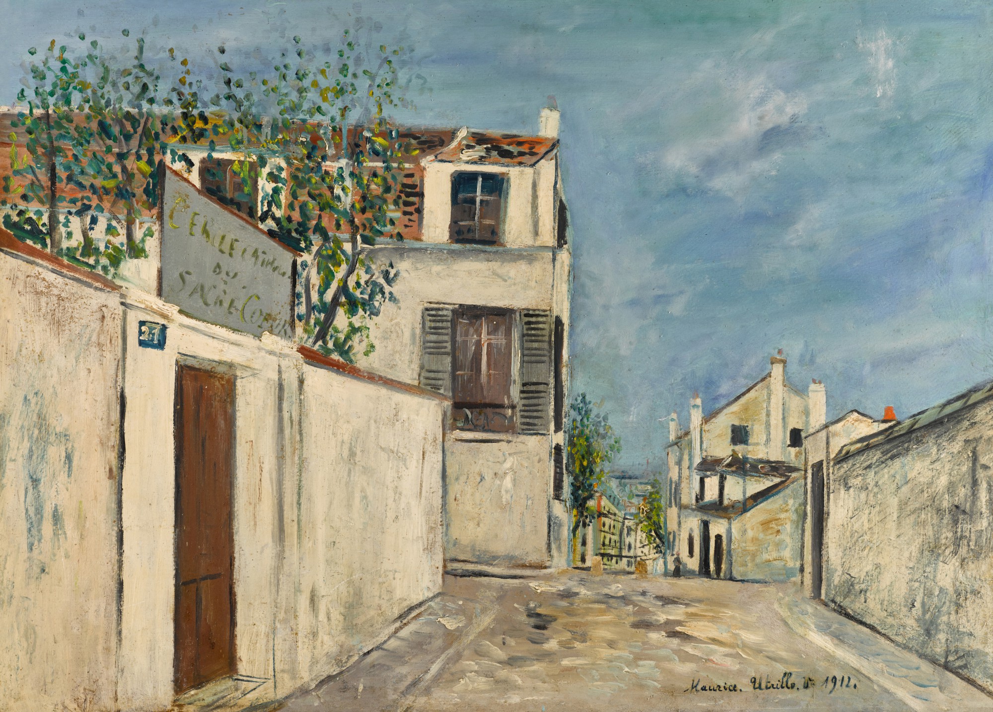 Maurice Utrillo — Le Cercle catholique du Sacré-Cœur, rue du Mont-Cenis à Montmartre