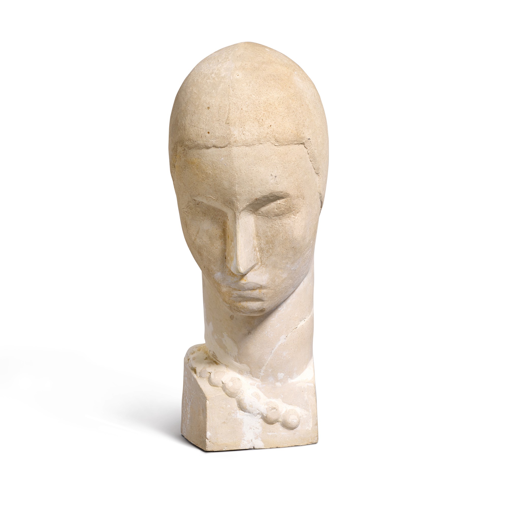 Tête de femme au collier