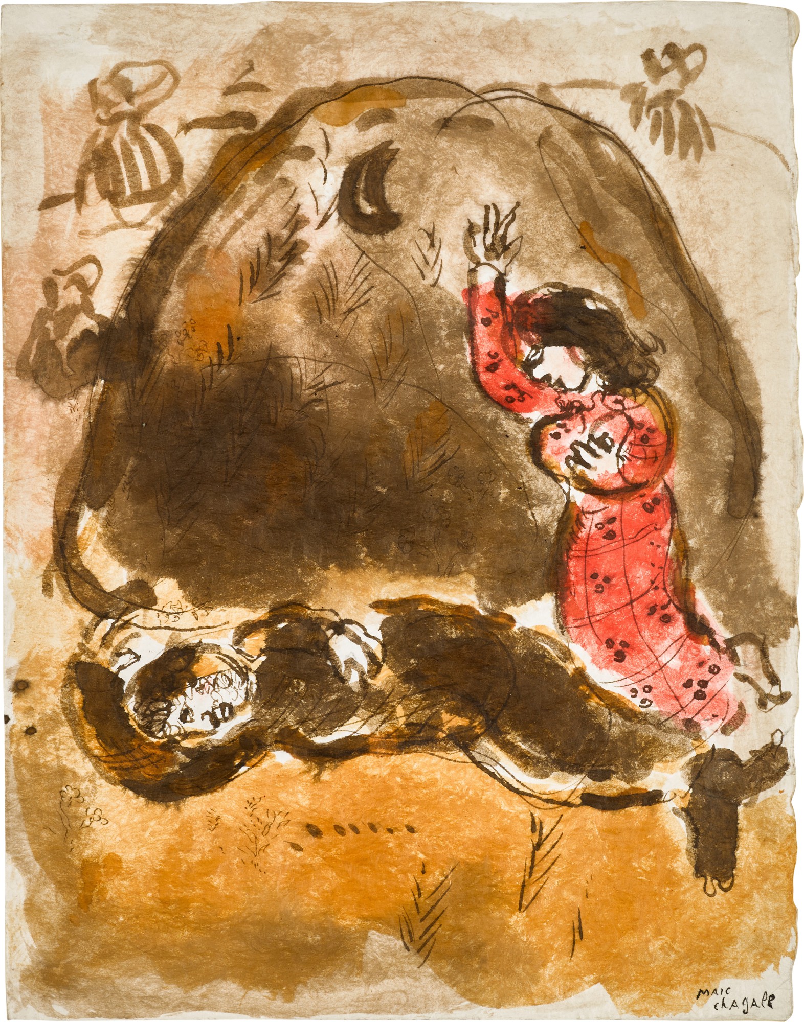 Marc Chagall — Ruth aux pieds de Booz