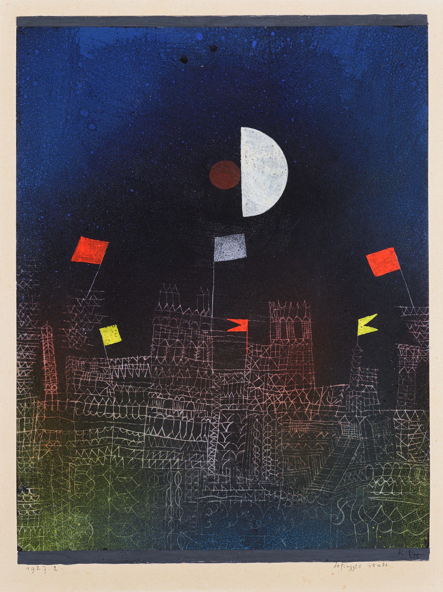 Paul Klee — Beflaggte Stadt (Town Decked with Flags)