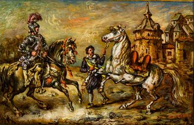 Cavalieri presso un castello (Knights at a Castle)