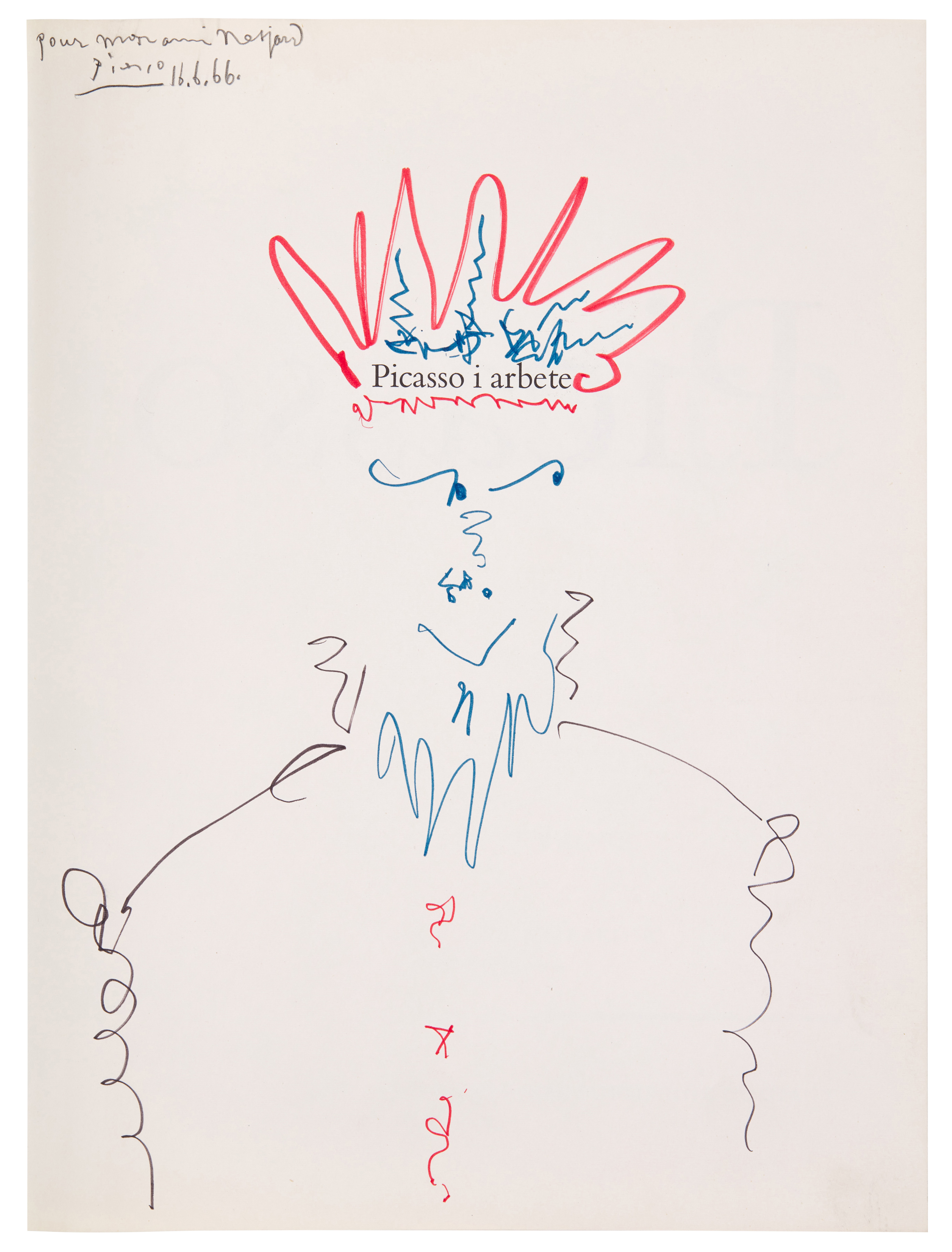 Pablo Picasso — Tête d'homme couronné