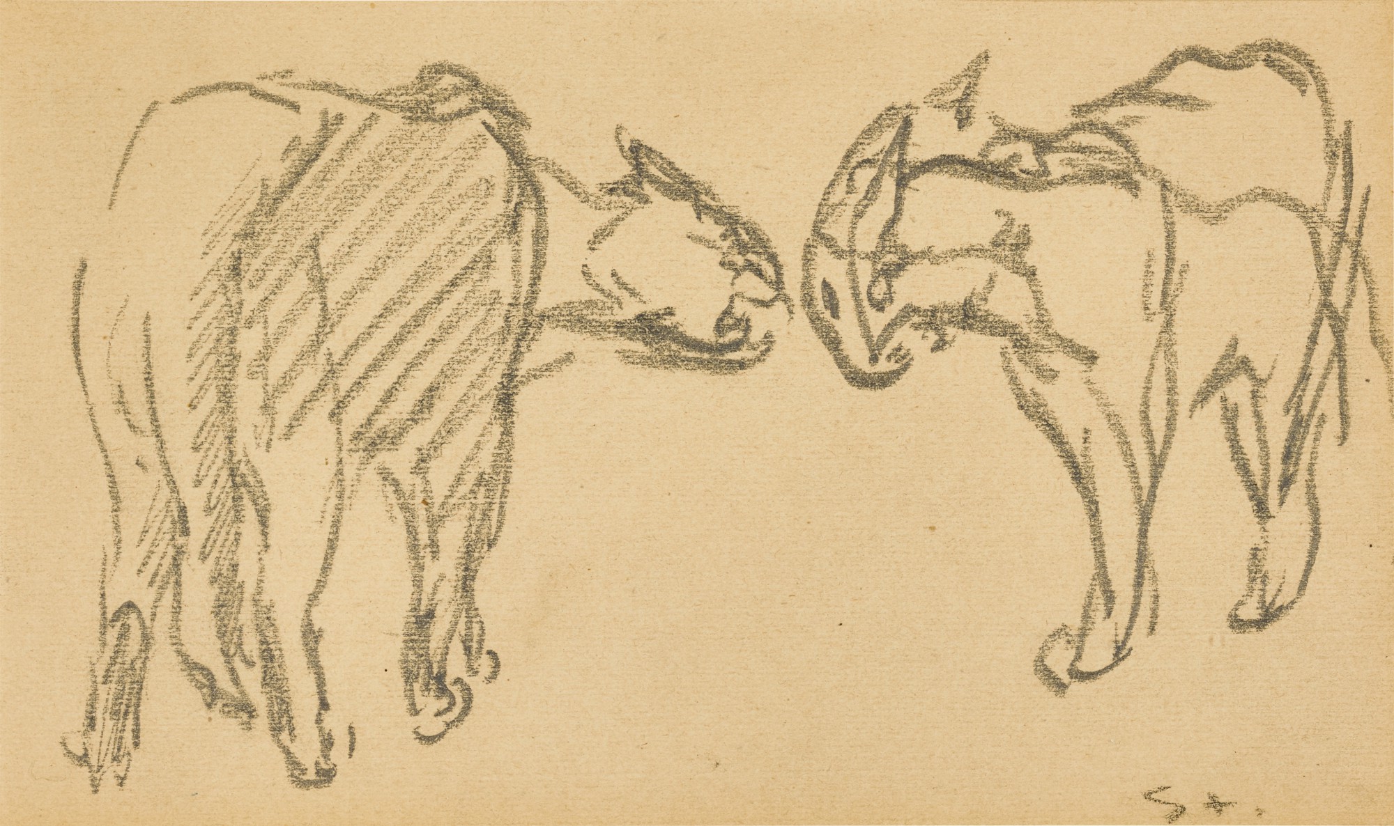 Théophile Alexandre Steinlen — Deux chats jouant