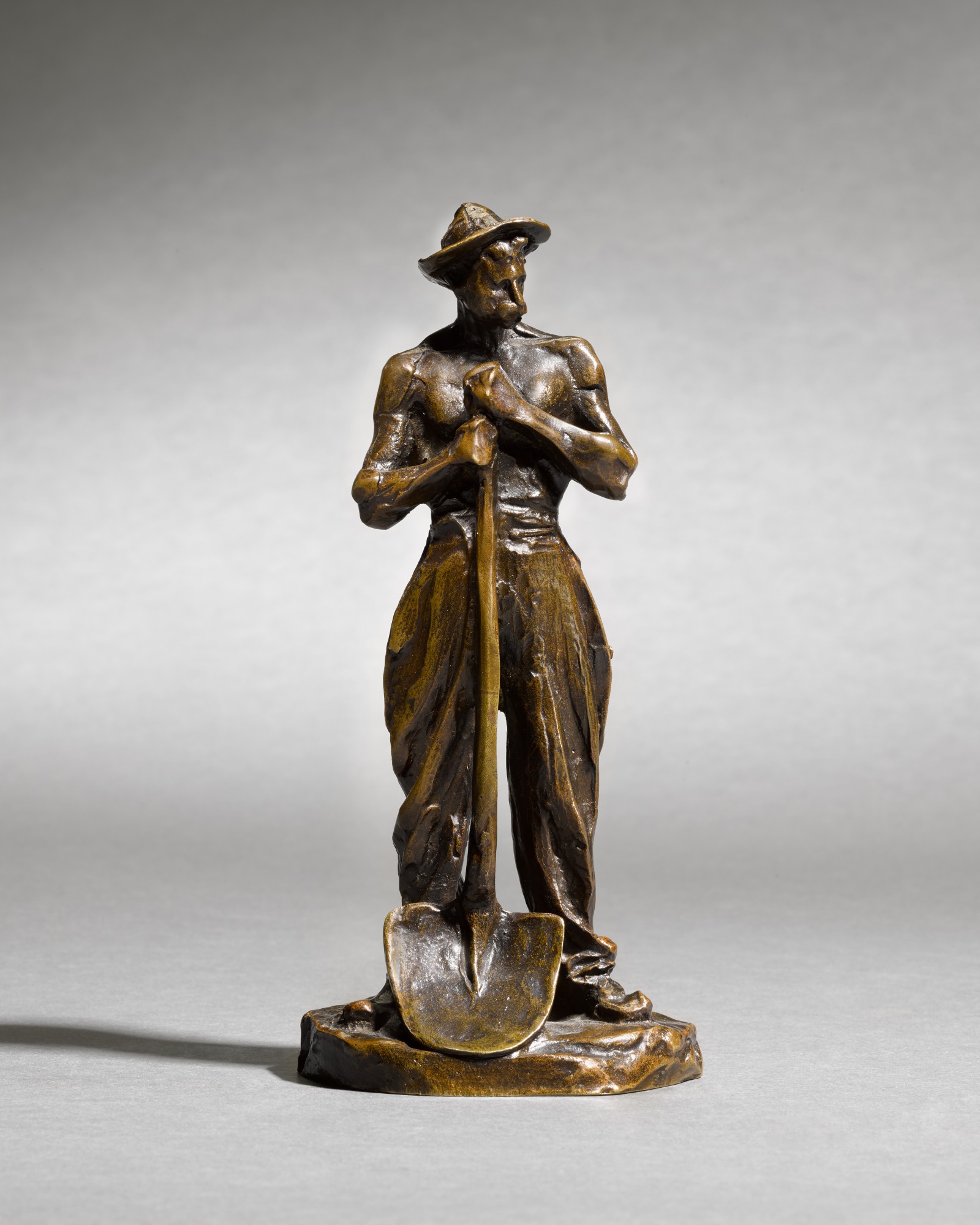 Aimé-Jules Dalou — Homme appuyé sur une pelle des deux mains (Worker Resting on his Shovel)