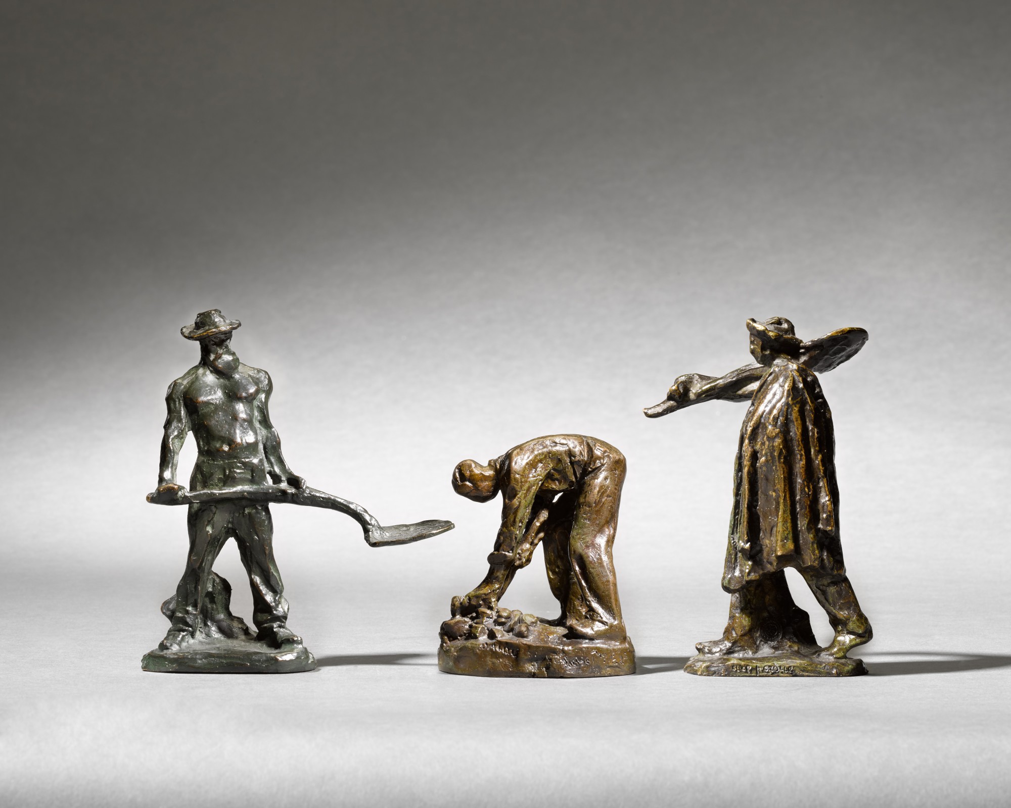 Terrassier (Road Worker); Homme à la pelle allant au travail (Man with a Shovel going to work); Casseur de pierres (Stone Breaker)