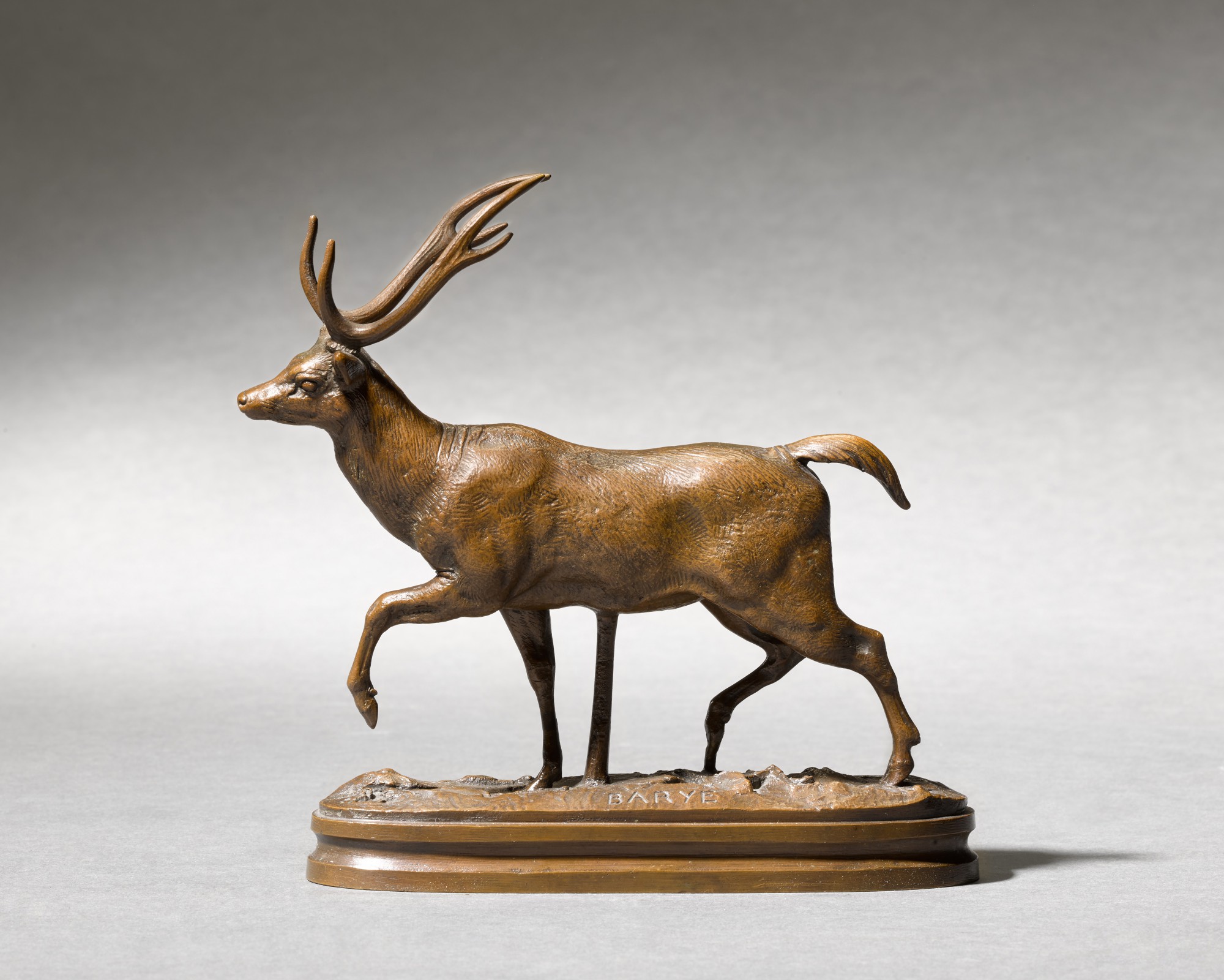 Antoine-Louis Barye — Cerf Axis (Axis Stag) (Chef-modèle)