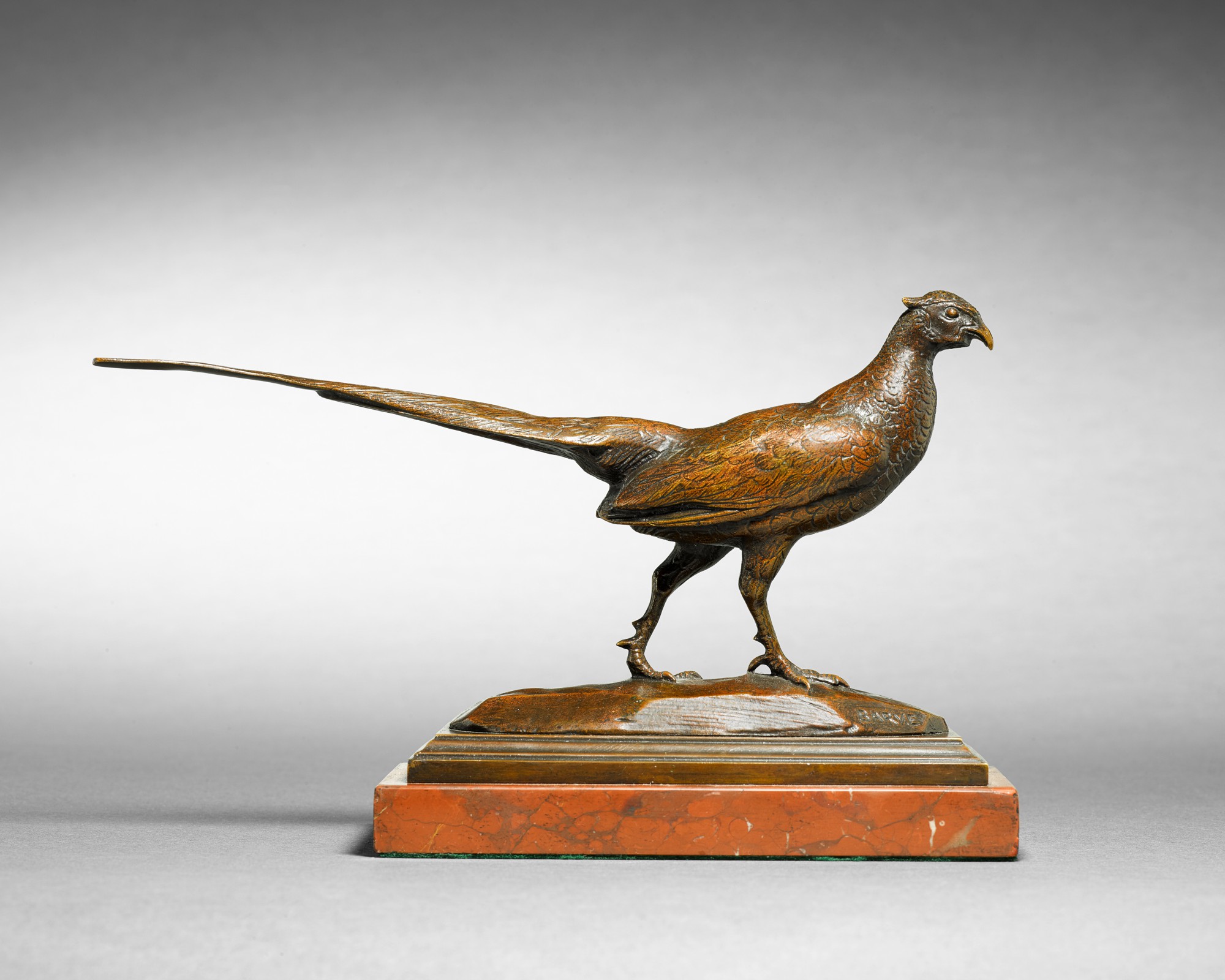 Antoine-Louis Barye — Faisan, tête tournée á droite (Pheasant, head turned right)