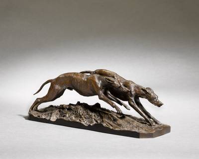 Two Greyhounds Coursing