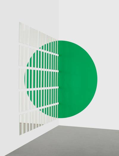 1/2 Cercle doublé mais rayé - Vert