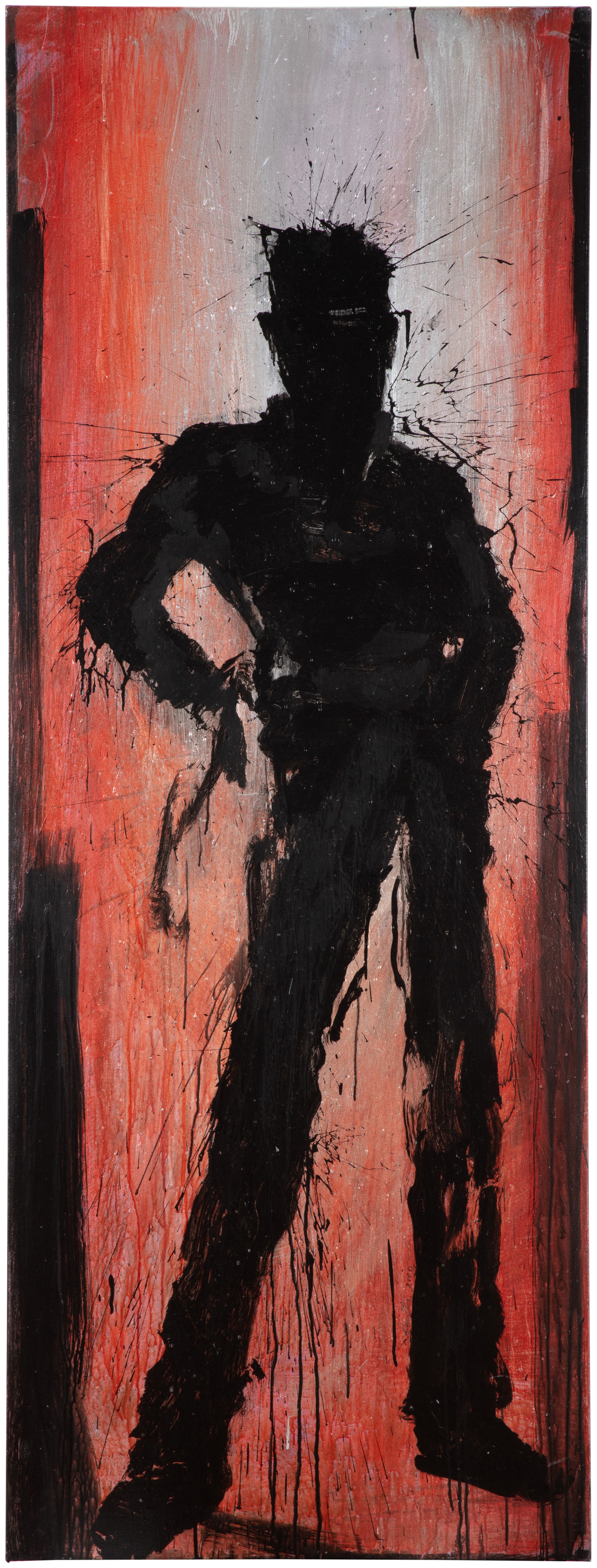 Standing Shadow in Orange and Pink