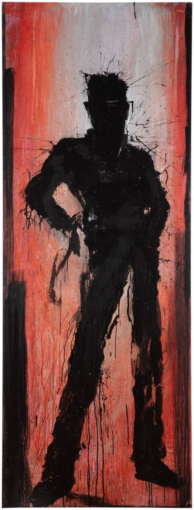 Standing Shadow in Orange and Pink