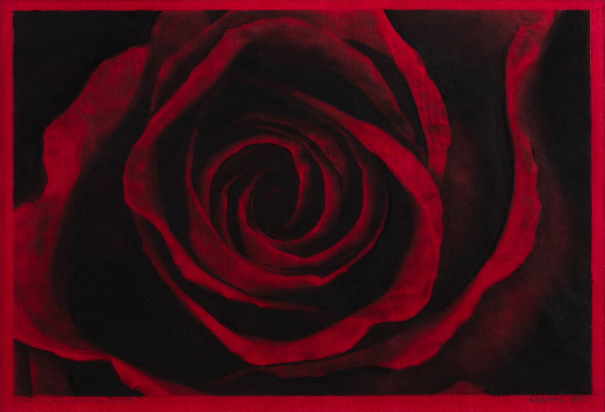 Robert Longo — Study for Ophelia #29