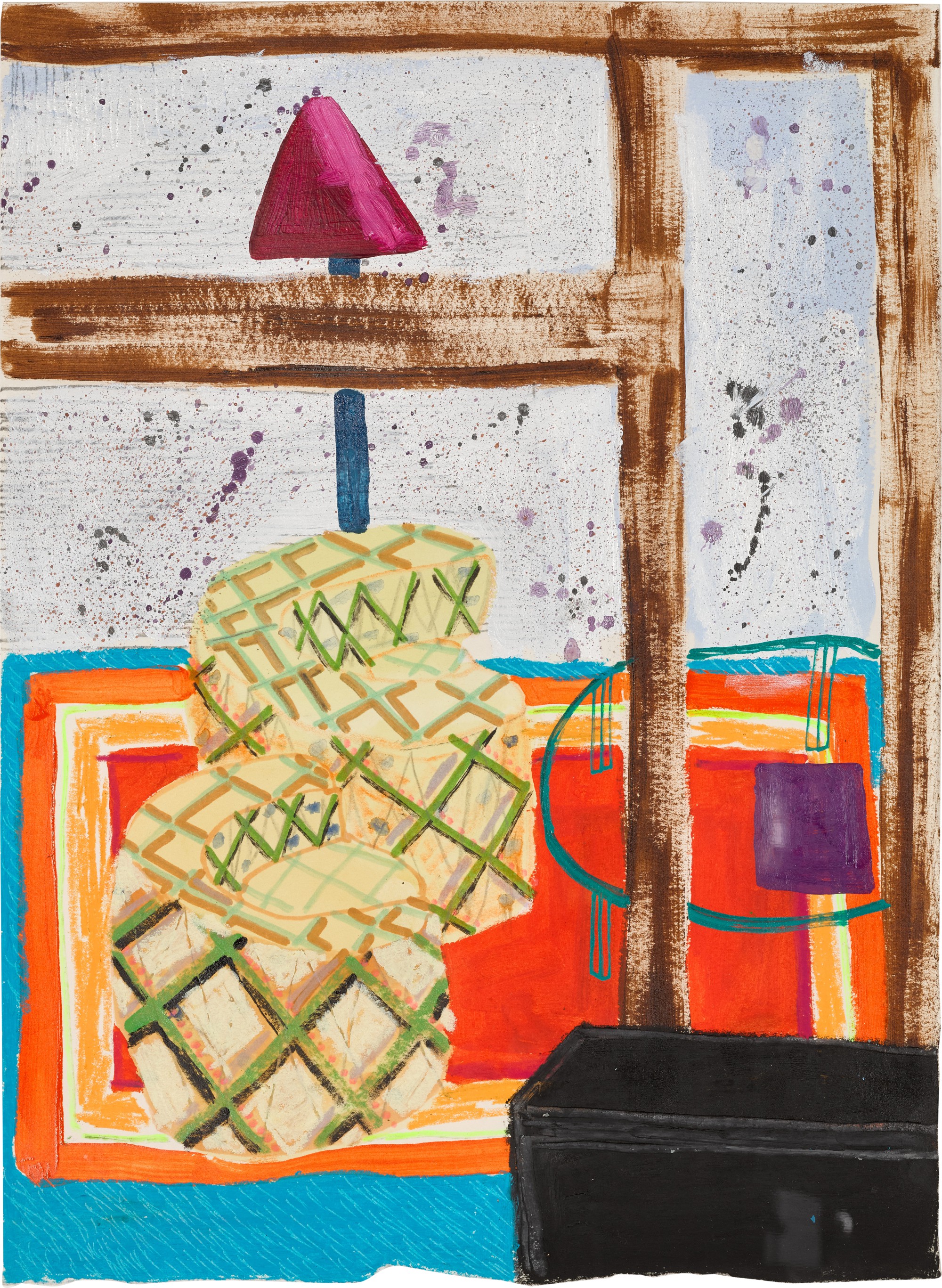 Blue Rug, Orange Rug