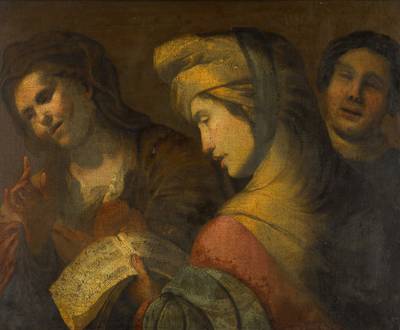 Three women singing