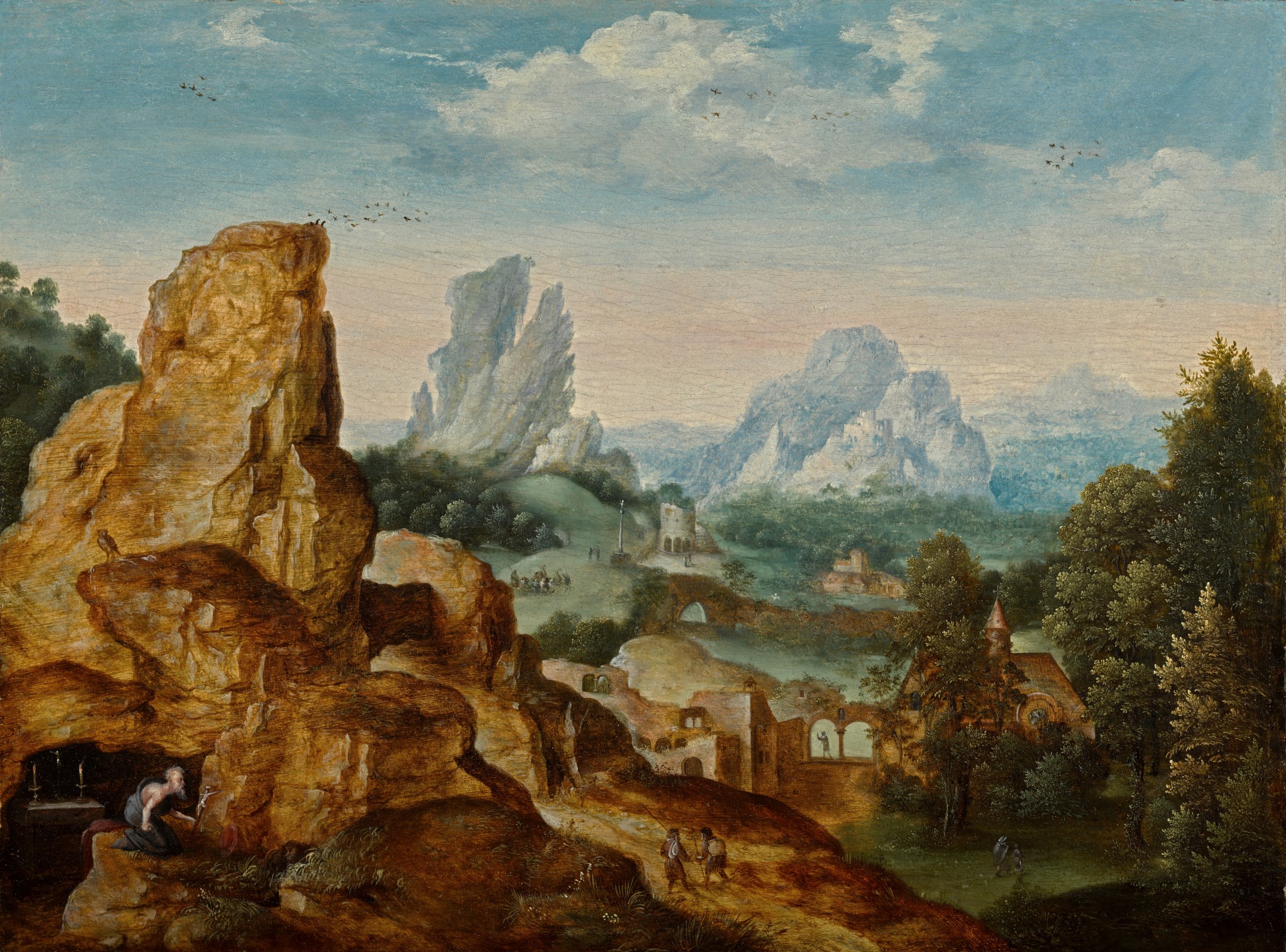 Herri met de Bles — Landscape with Saint Jerome